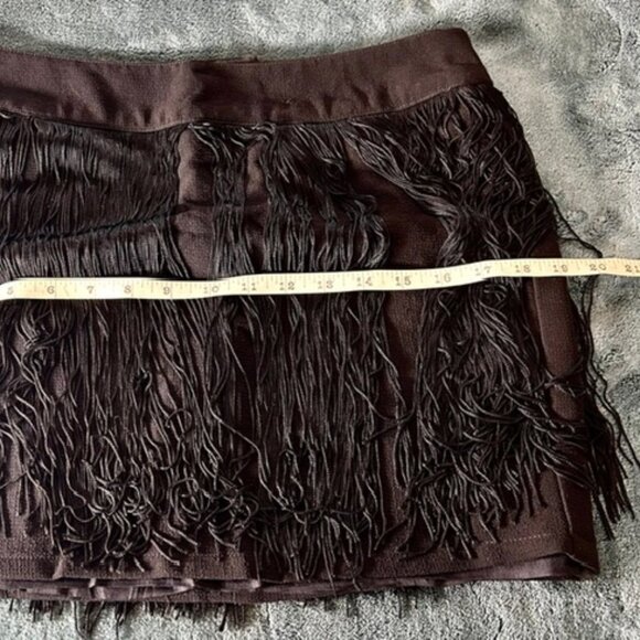 Nanette Lepore Black Fringe Mini-Skirt (Bergdorf Goodman) Sz. 12 - Picture 10 of 10